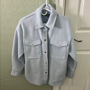 ZARA Light Blue Button-Up Jacket